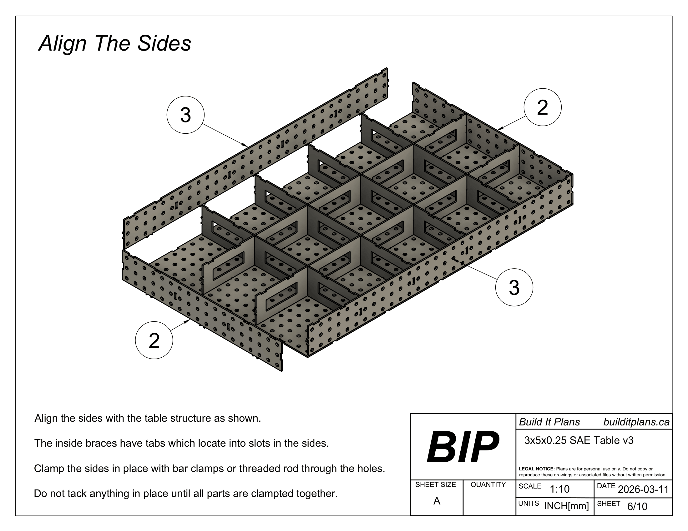 3x5 0.25" Welding Fixture Table Cut Files - 1/4" Steel Thickness