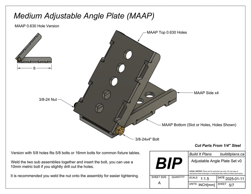 Adjustable Angle Plate DXF Bundle – Welding Fixture Tool Cut Files