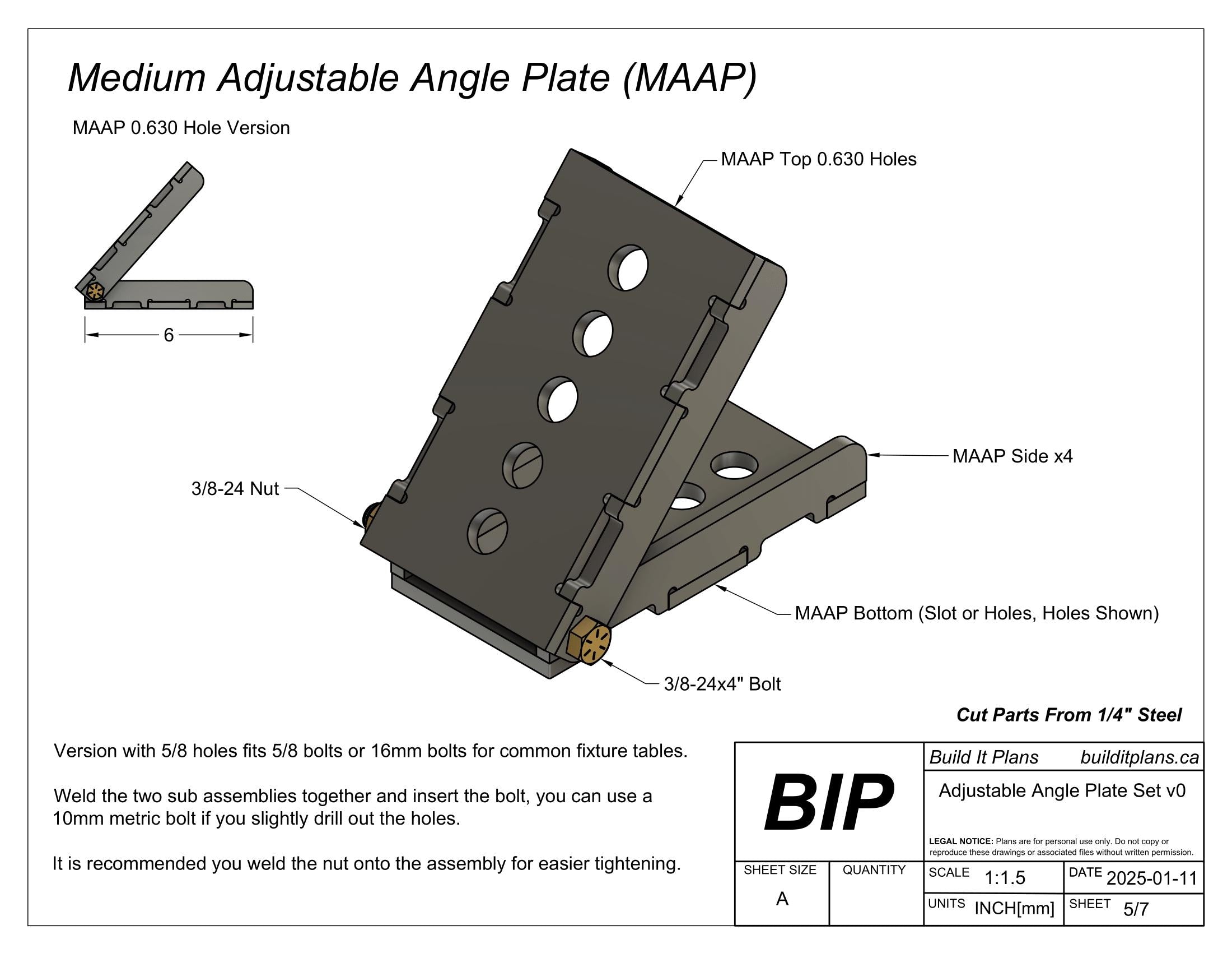 Adjustable Angle Plate DXF Bundle – Welding Fixture Tool Cut Files