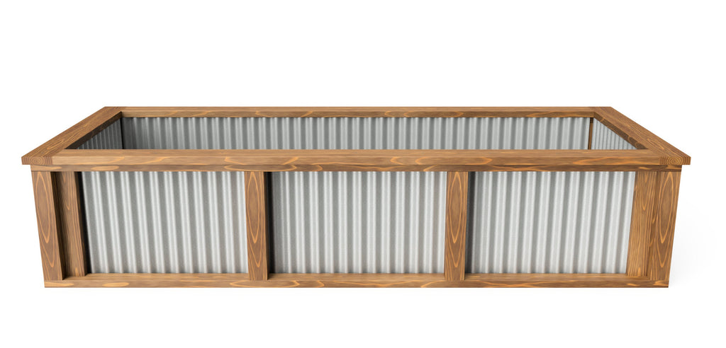 4'x10' Wood and Metal Raised Garden Bed PDF Plans - 48"x120"