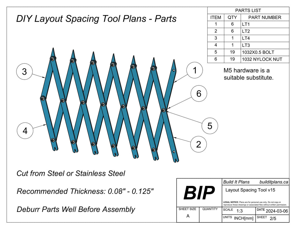 Weld Layout Spacing Tool DXF – Adjustable Hole & Center Finder Tool Cut Files