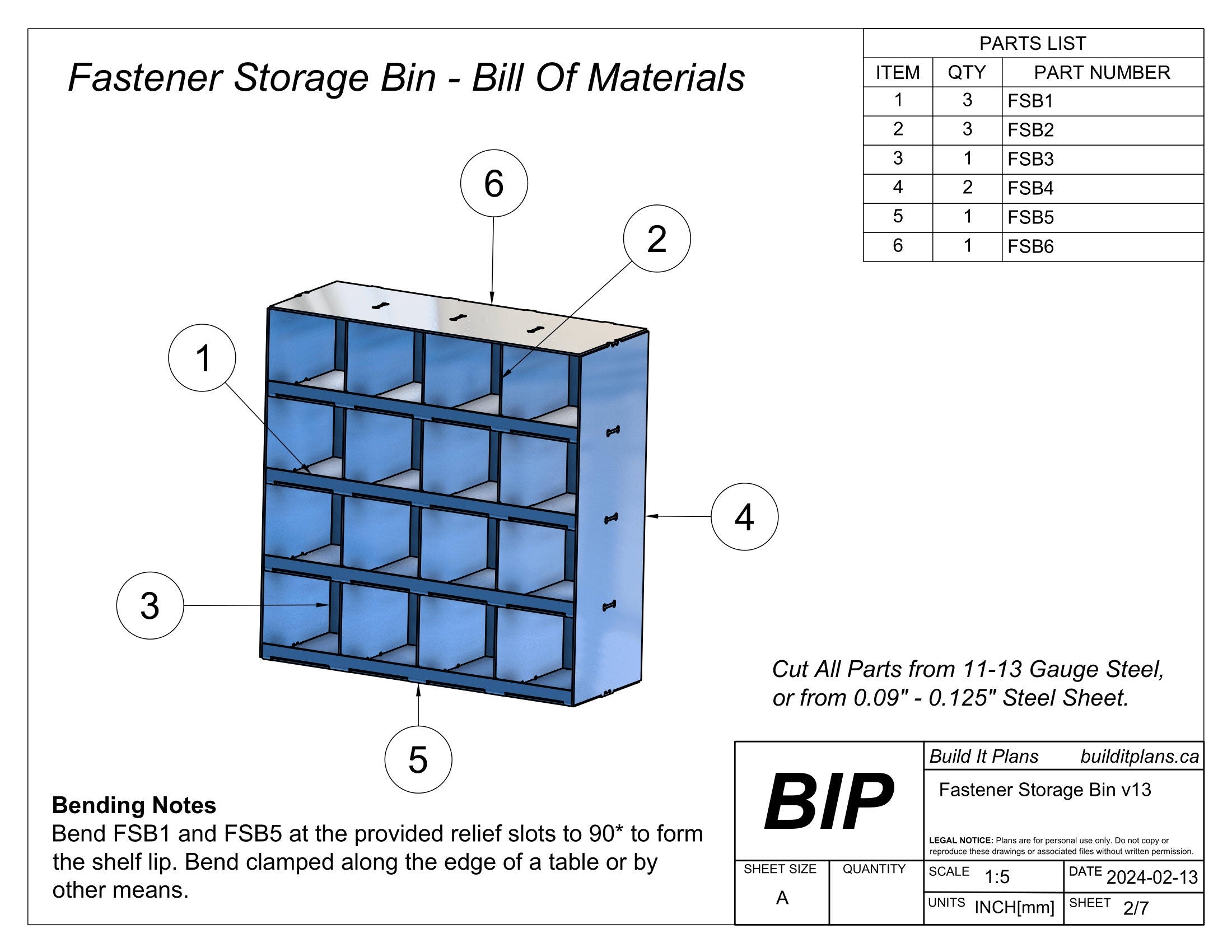 Nut and Bolt Organizer DXF Files - DIY Hardware Storage Bin Cut Files