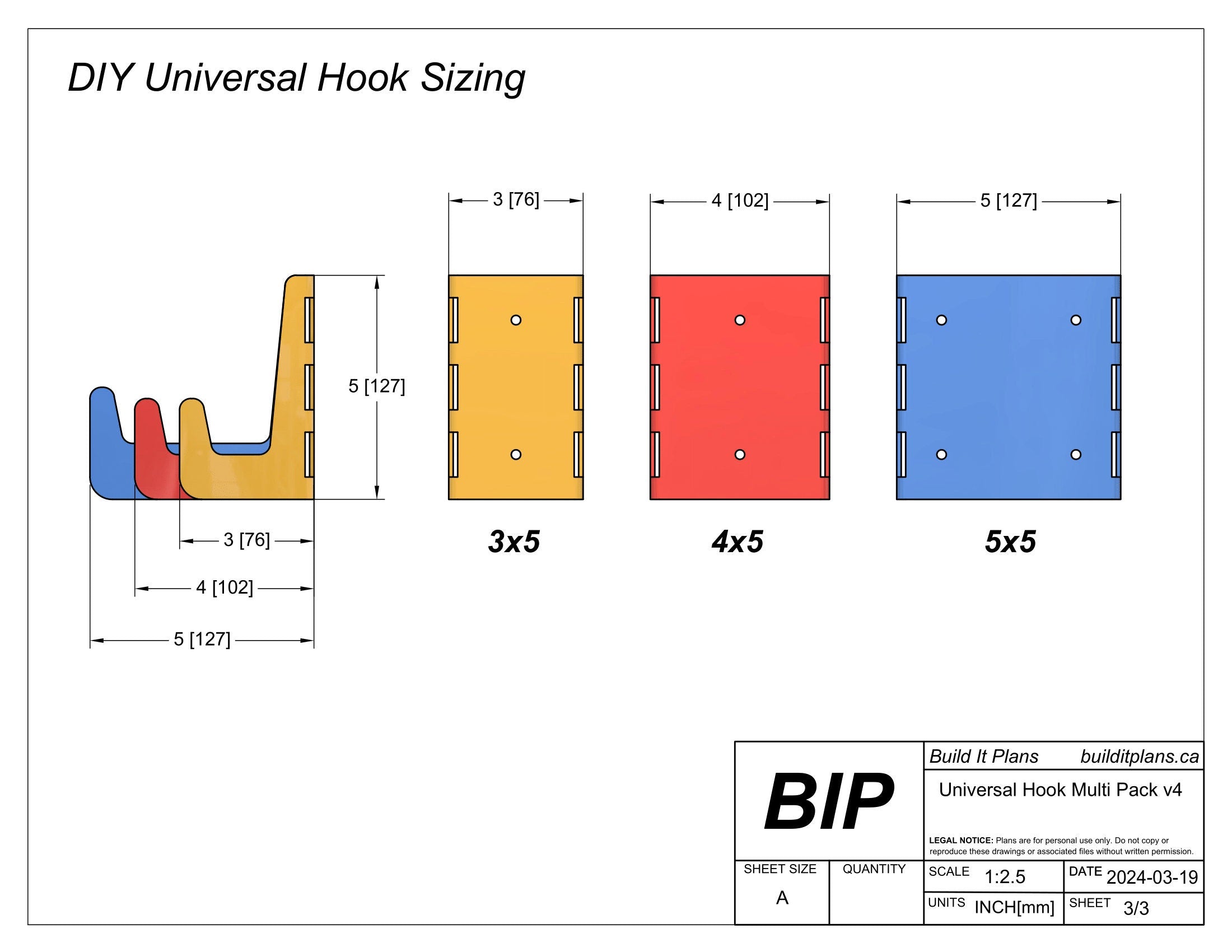 Universal Double Hook DXF Files - Broom Hanger Cut Files
