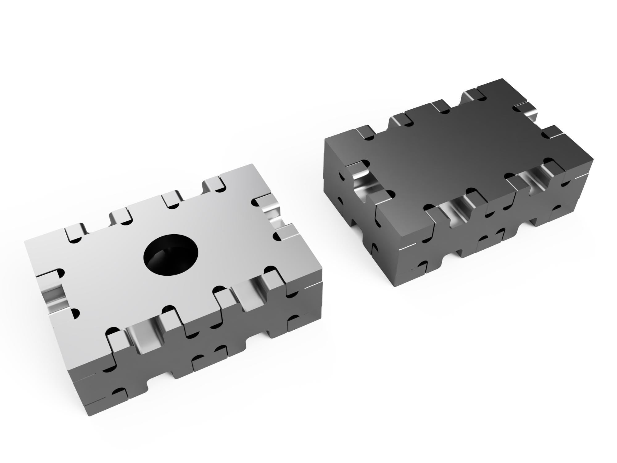 25x50x75mm Fixture Block DXF Cut Files - 6mm Thick Material