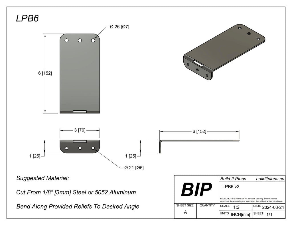 Universal License Plate Bracket DXF Files – Cut Files for Custom Plate Mounting