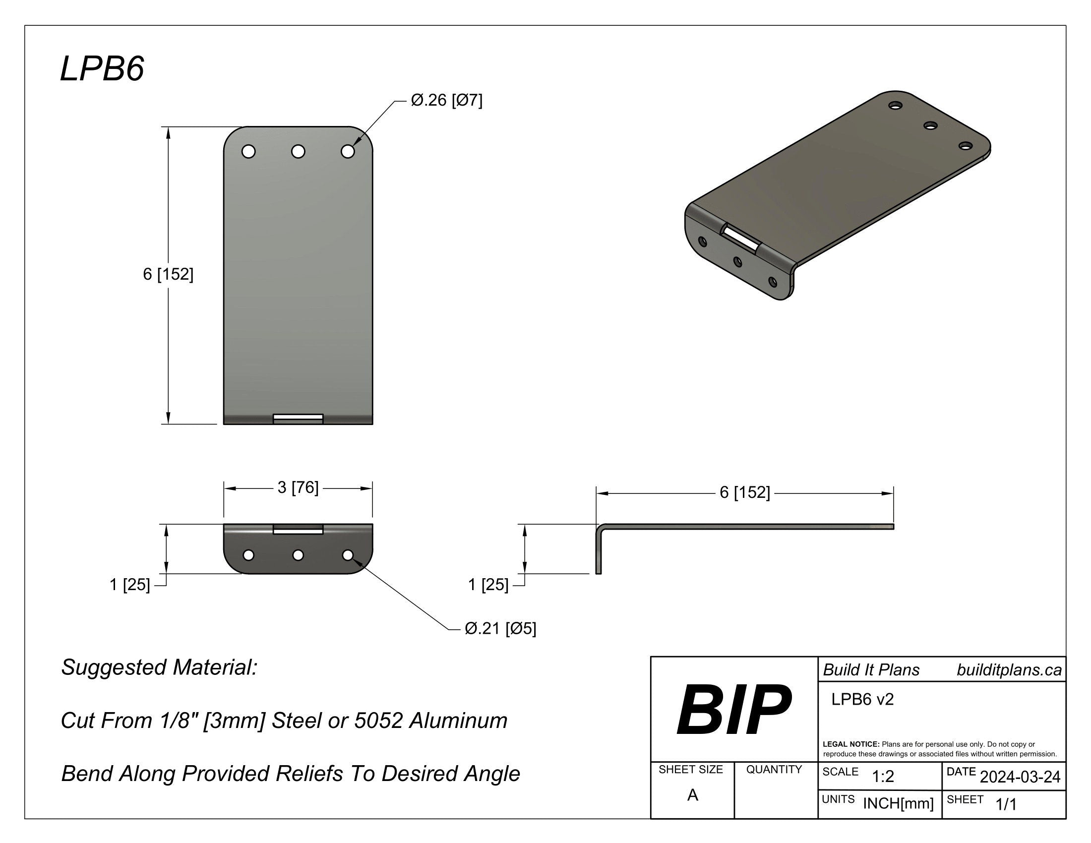 Universal License Plate Bracket DXF Files – Cut Files for Custom Plate Mounting