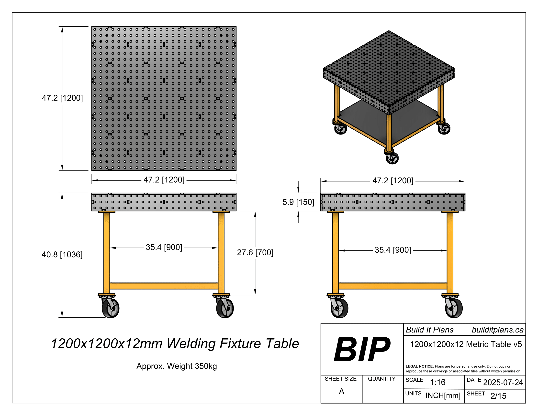 12mm Metric Welding Table DXF File Bundle - Fixture Table Cut Files