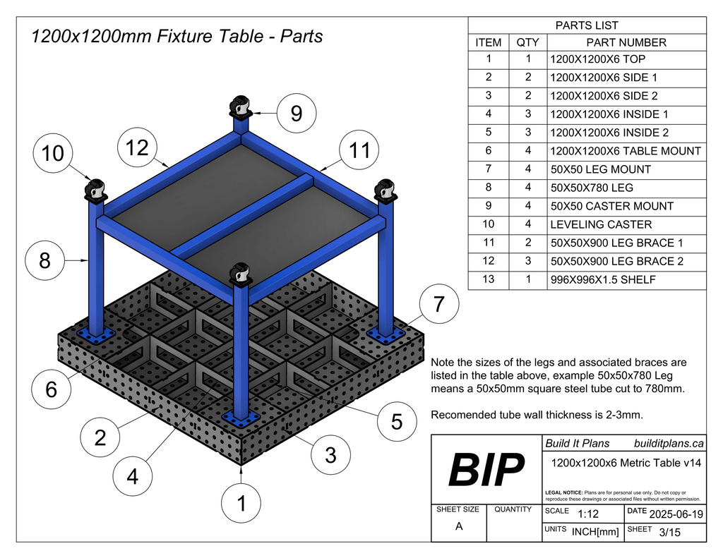 6mm Metric Welding Fixture Table DXF File Bundle - Fixture Table Cut F ...