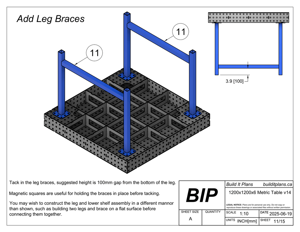 6mm Metric Welding Fixture Table DXF File Bundle - Fixture Table Cut Files + Plans