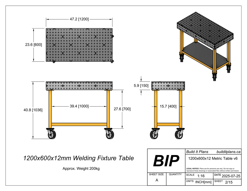 12mm Metric Welding Table DXF File Bundle - Fixture Table Cut Files