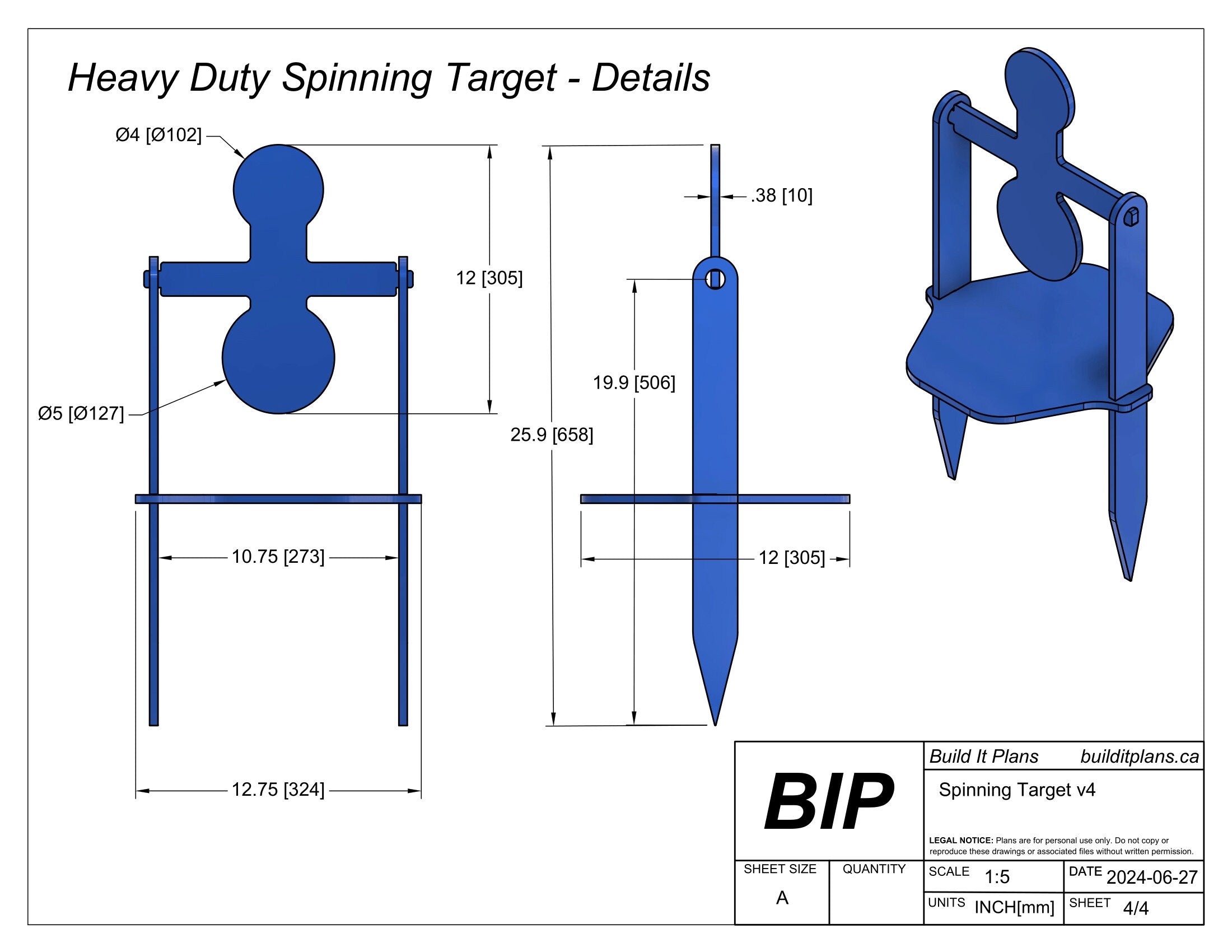 Spinning Target DXF Cut Files - Build Your Own Flipping Target