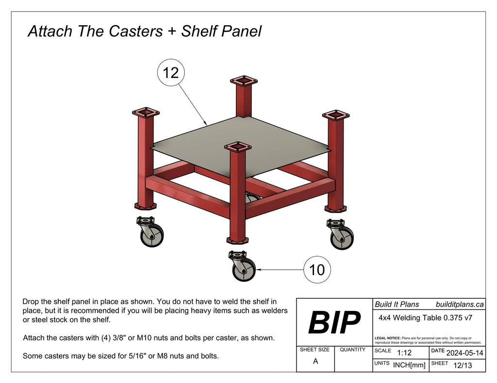 4'x4' Welding Fixture Table DXF Files - 3/8 Steel