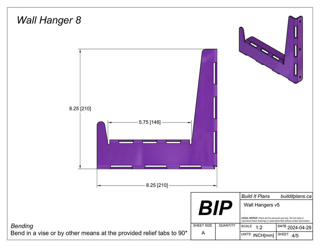 Universal Wall Hook DXF Files – Garage Tool Storage Hanger Cut Files