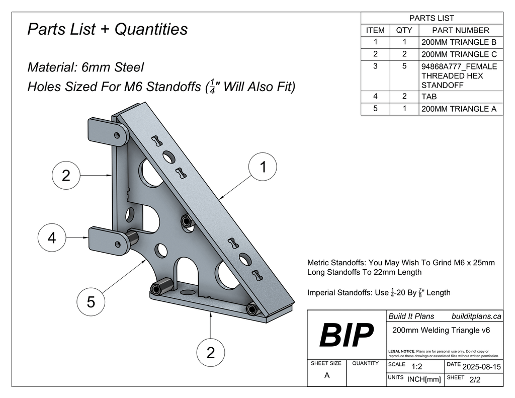 Metric Welding Square DXF Bundle - 6mm Thick Steel - Welding Fixture Cut Files