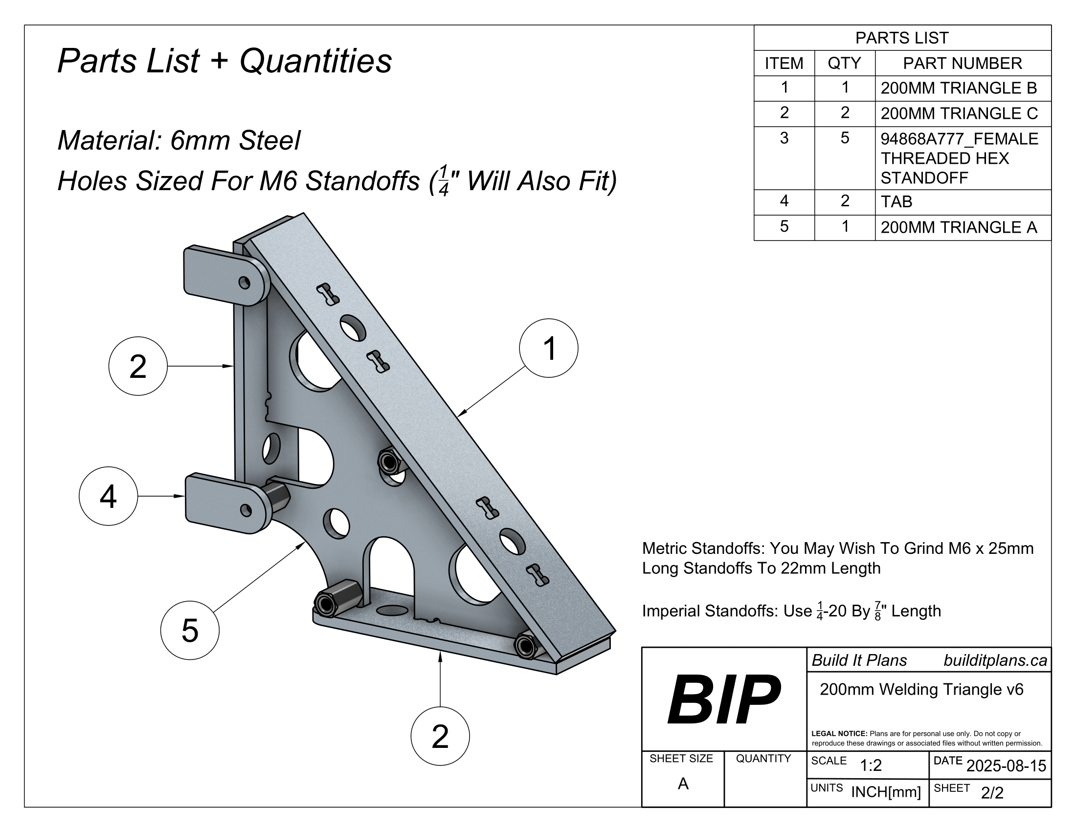Metric Welding Square DXF Bundle - 6mm Thick Steel - Welding Fixture Cut Files