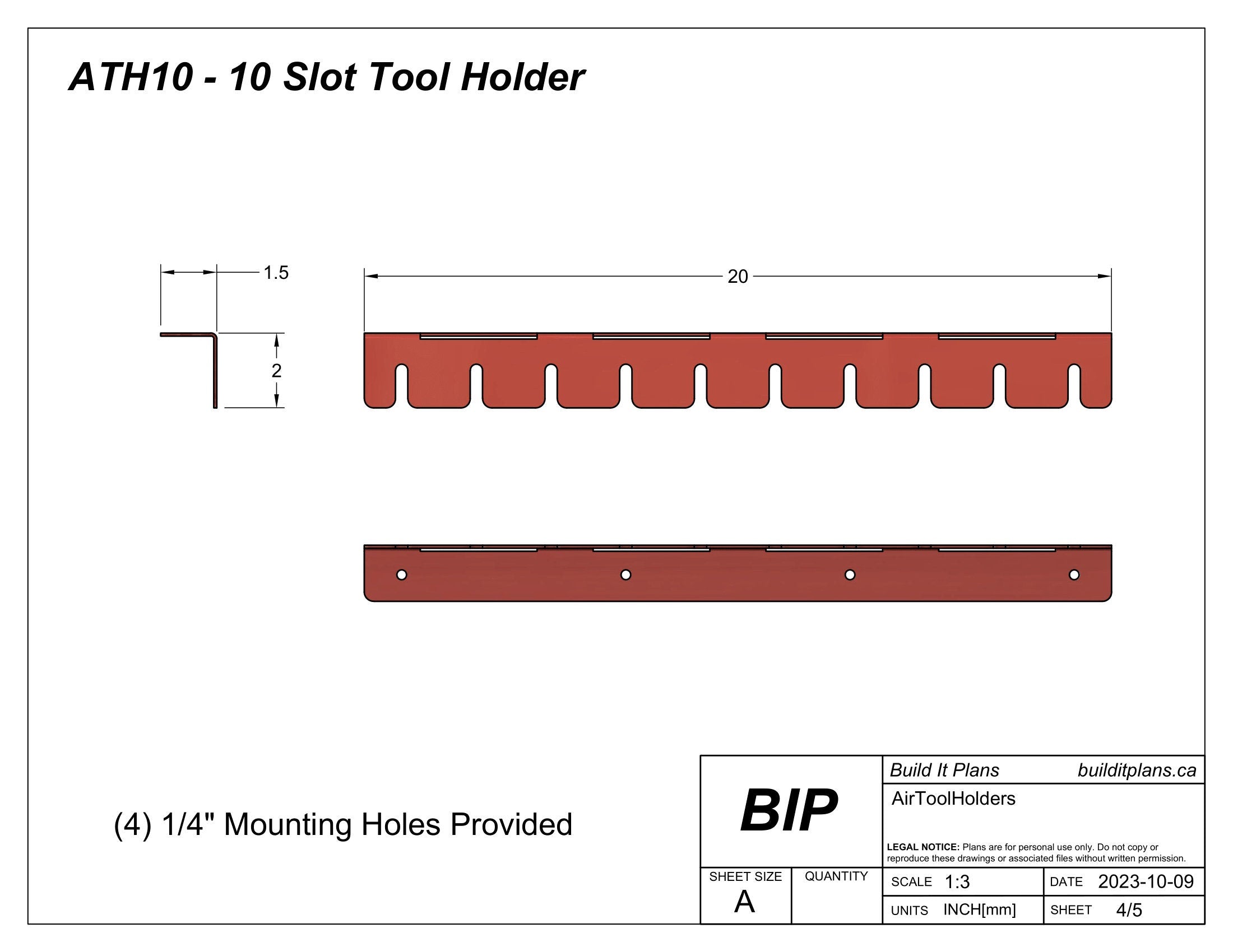 Air Tool Hanger DXF Files - Pneumatic Tool Holder Cut Files Bundle