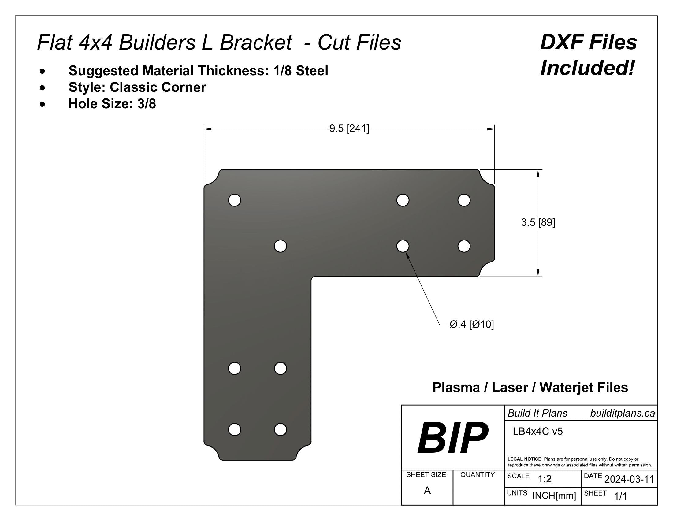 Timber Frame Bracket DXF Cut File Bundle - For 4x4 6x6 And 8x8 Posts