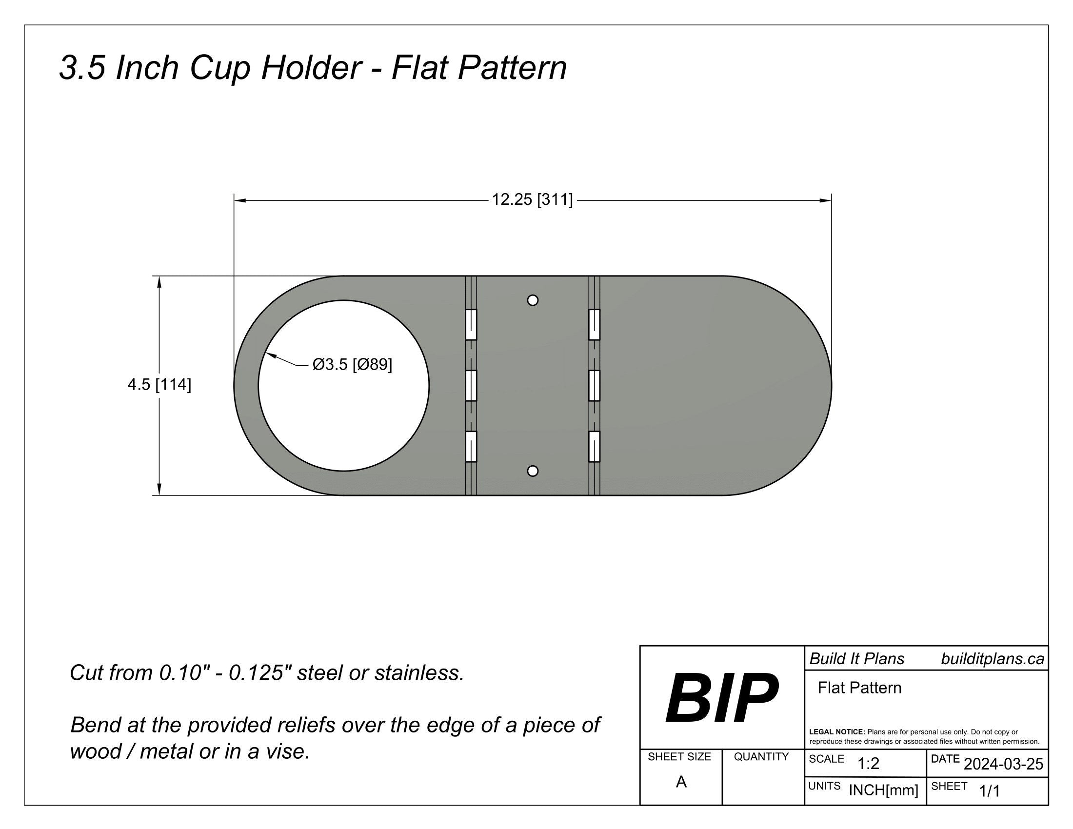 Universal Cup Holder DXF - Drink Holder Cut Files