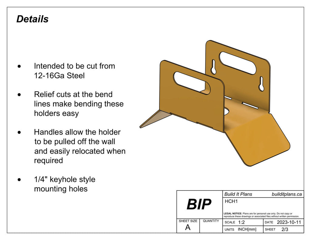 Hose + Cord Hanger DXF File – Air Line & Garden Hose Holder Cut File
