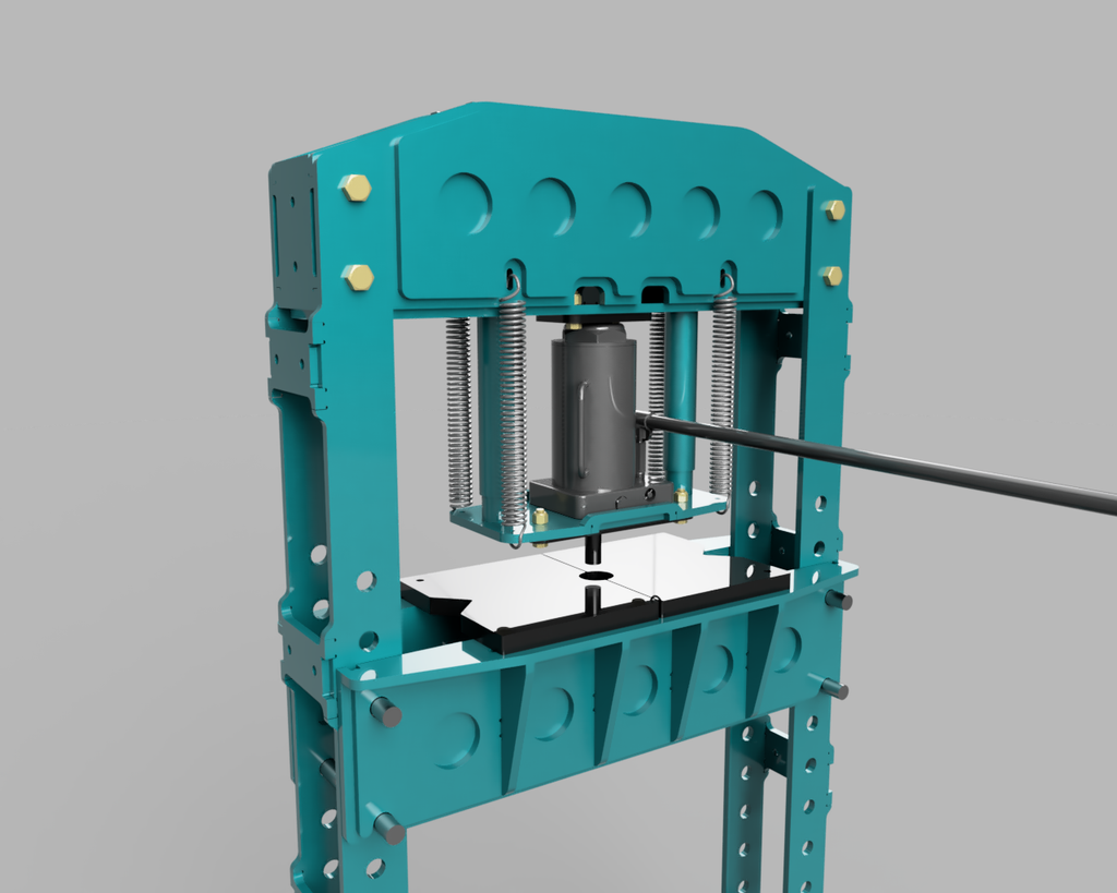 30 Ton Shop Press Plans - Heavy Duty Press DXF Cut Files + PDF Plans