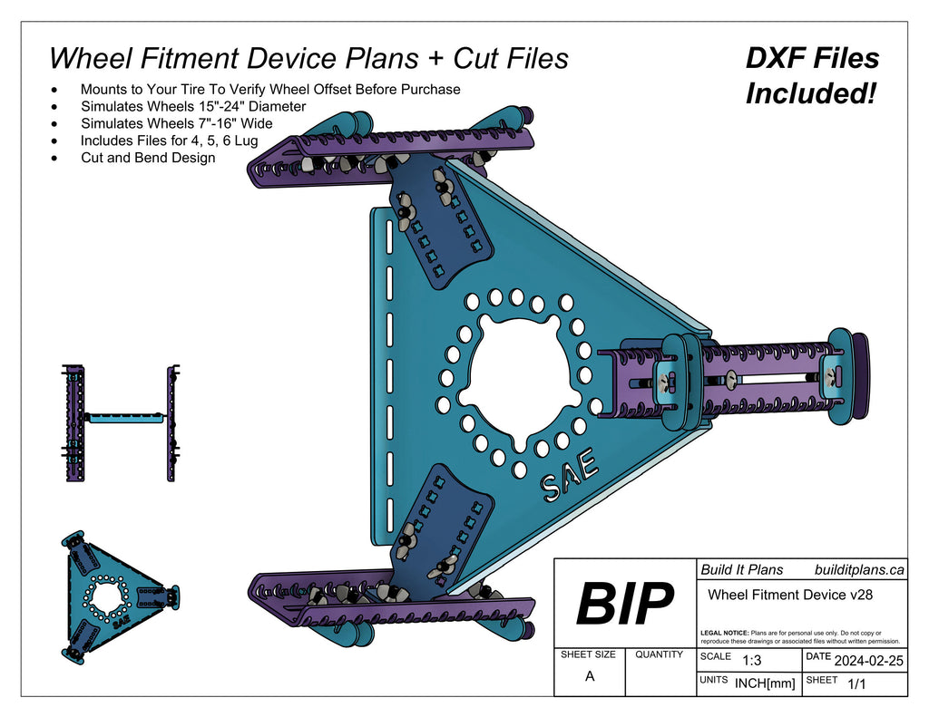 Wheel Offset Tool DXF File – Wheel Simulator Files + PDF Plans