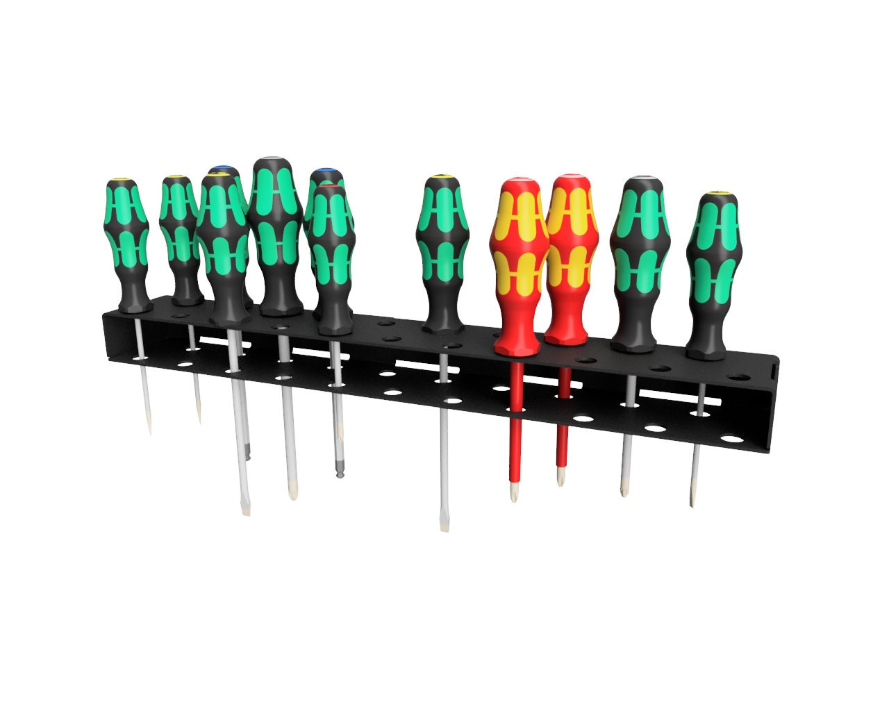 Screwdriver Rack DXF – Mounted Screwdriver Holder Cut File