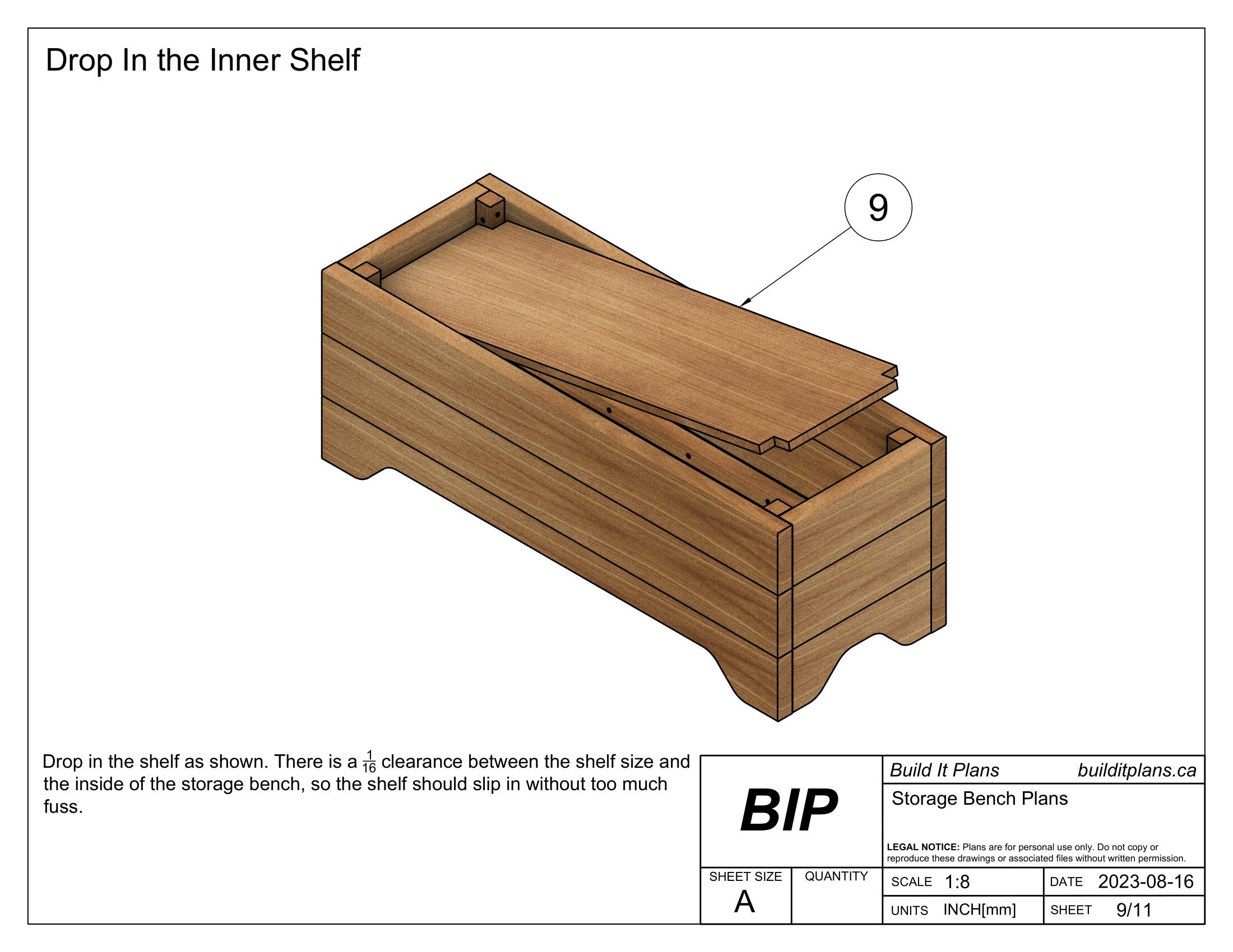 Storage Bench Plans - PDF Plans For A Simple Bench With Compartment