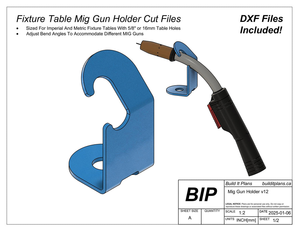 MIG Gun Holder DXF – Welding Hook Cut File