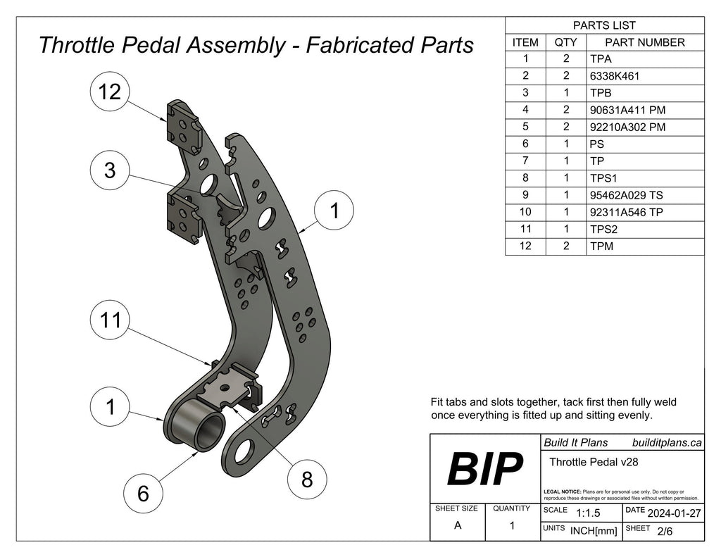Race Car Pedal Set Plans - Floor Mounted - DXF Cut Files + PDF Plans