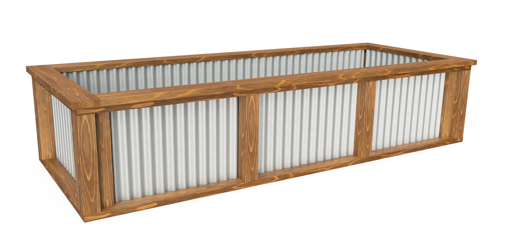 4'x10' Wood and Metal Raised Garden Bed PDF Plans - 48"x120"