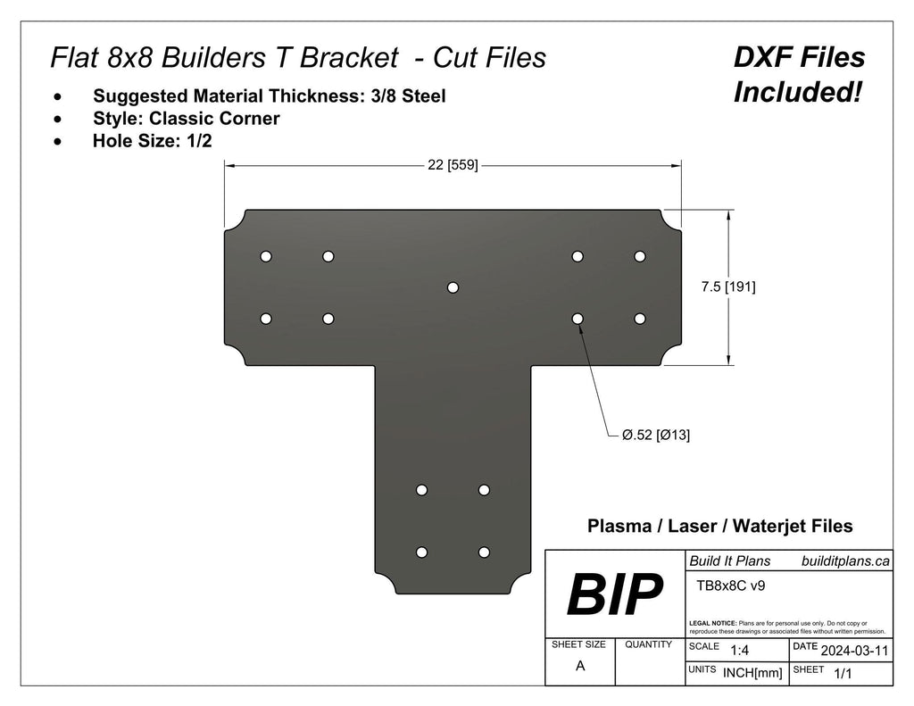 Timber Frame Bracket DXF Cut File Bundle - For 4x4 6x6 And 8x8 Posts
