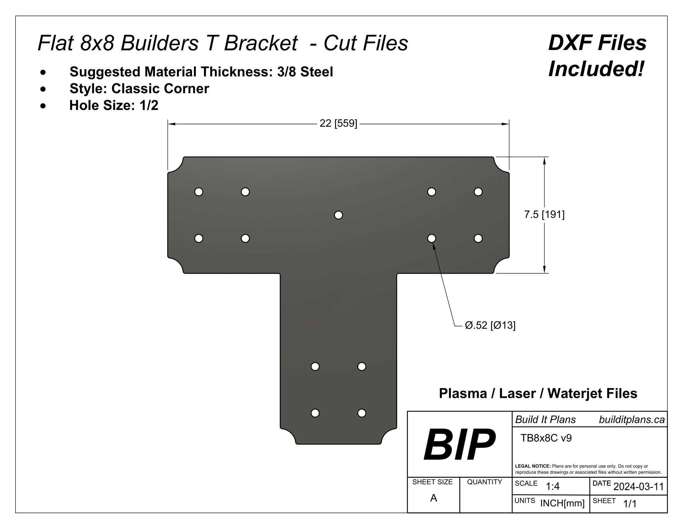 Timber Frame Bracket DXF Cut File Bundle - For 4x4 6x6 And 8x8 Posts