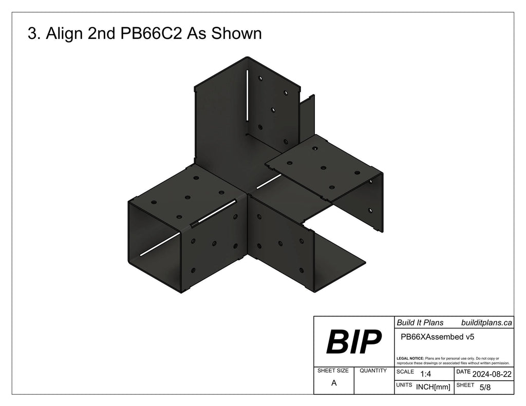 6x6 Post Bracket Bundle DXF Cut Files - FULL DIMENSION 6x6