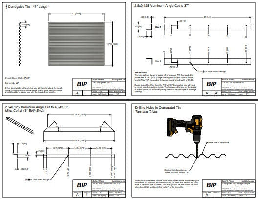 4'x4' Metal Raised Garden Bed PDF Plans 48"x48"
