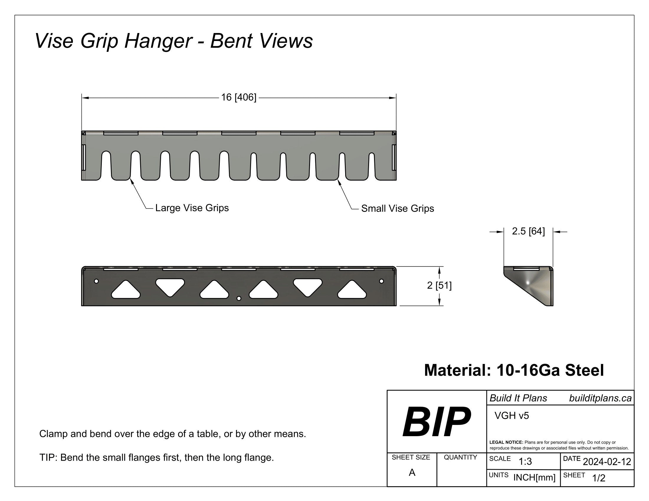 Vise Grip Organizer DXF File - Locking Pliers Holder Cut File