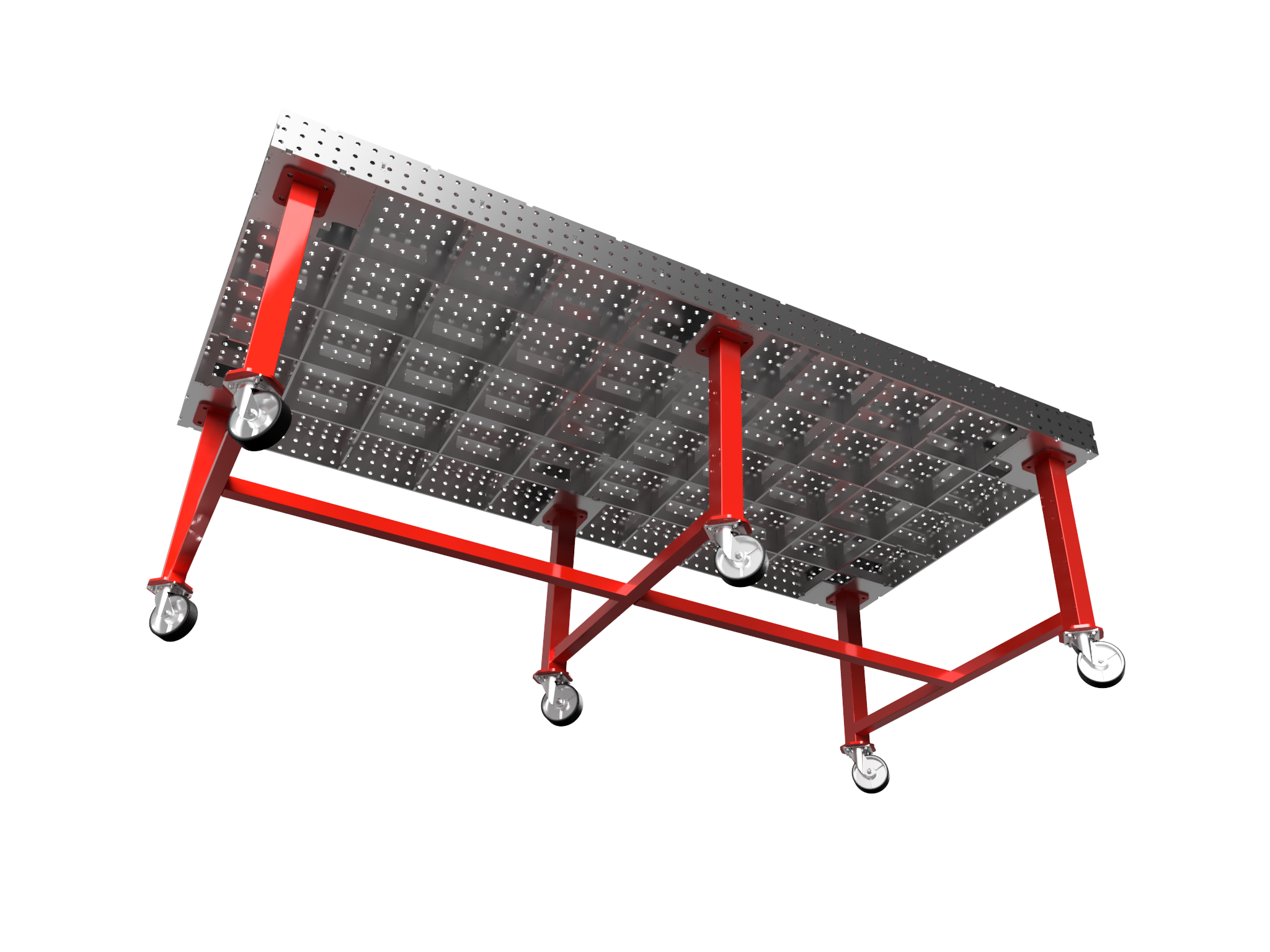 5x10 3/8" Welding Table DXF Files and PDF Plans - For 0.375" Material