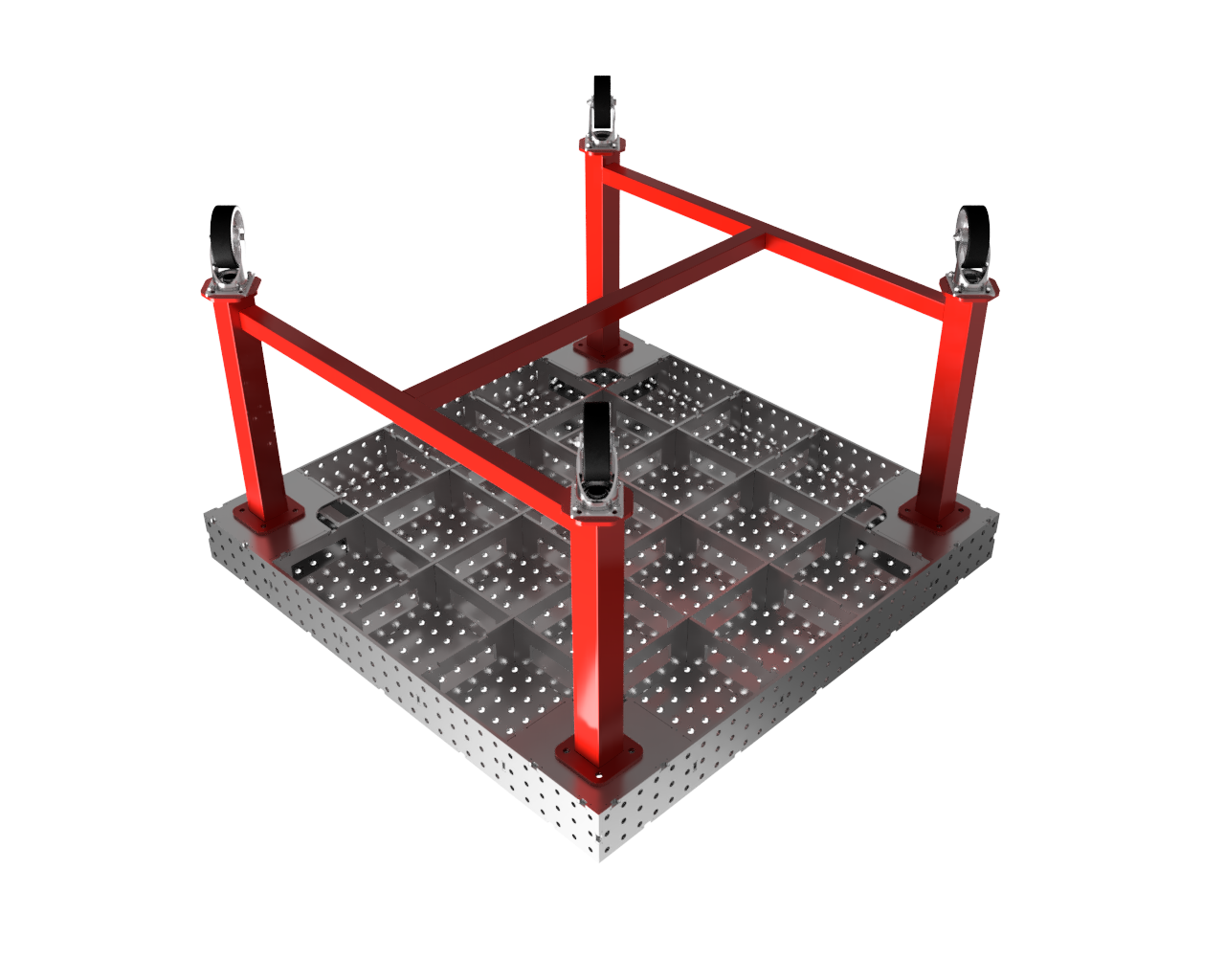 5x5' 3/8" Welding Fixture Table Cut Files - 0.375" Steel Thickness