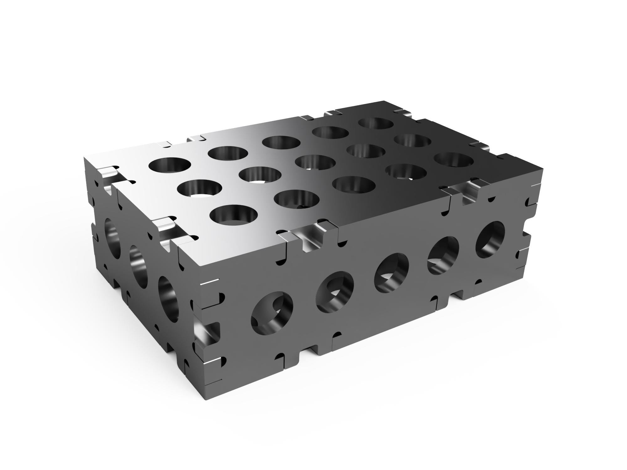 50x100x150mm Fixture Block DXF Cut Files - 6mm Thick Material