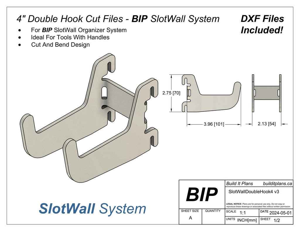 SlotWall Garage Organizer System DXF Cut Files - Deluxe Bundle DIY Shop Tool Storage