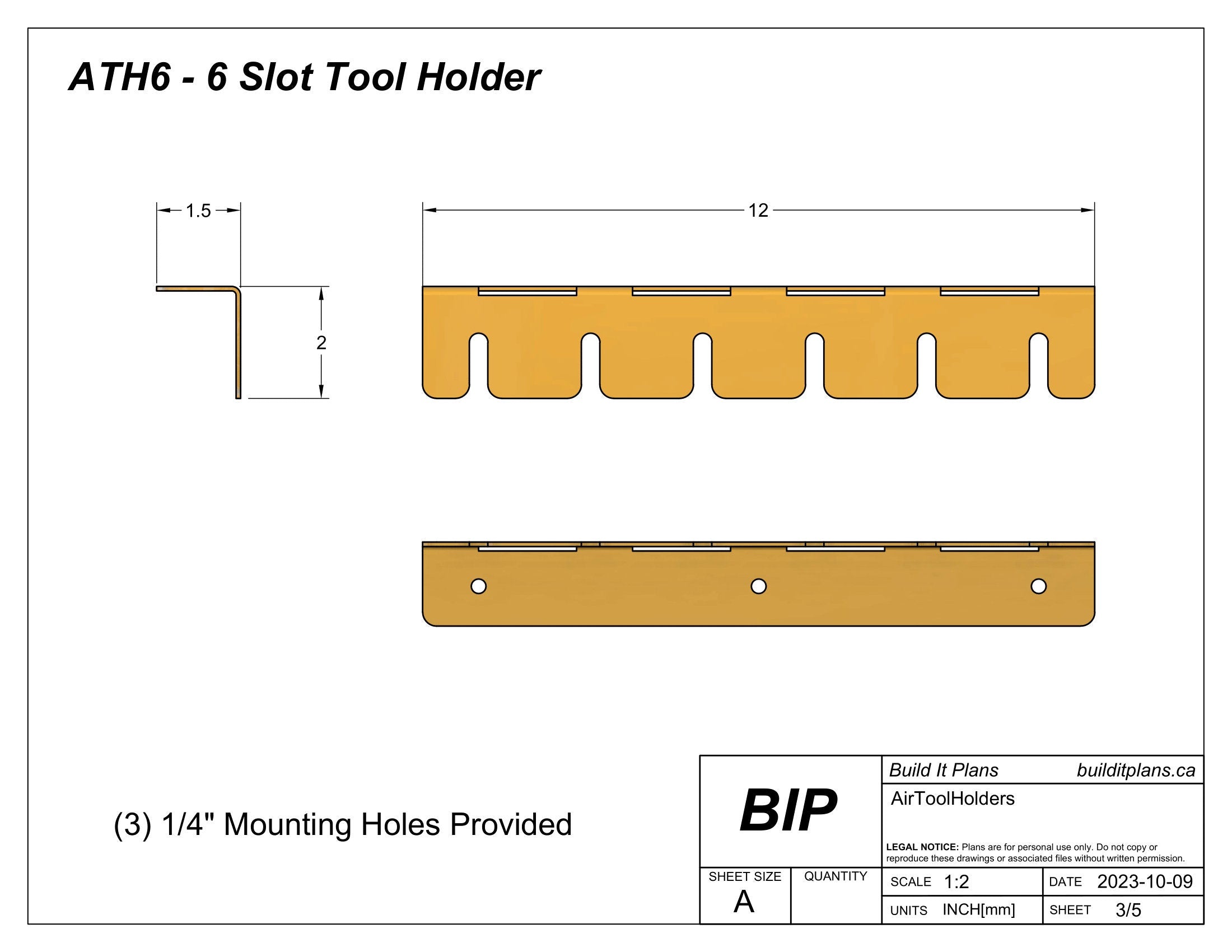 Air Tool Hanger DXF Files - Pneumatic Tool Holder Cut Files Bundle