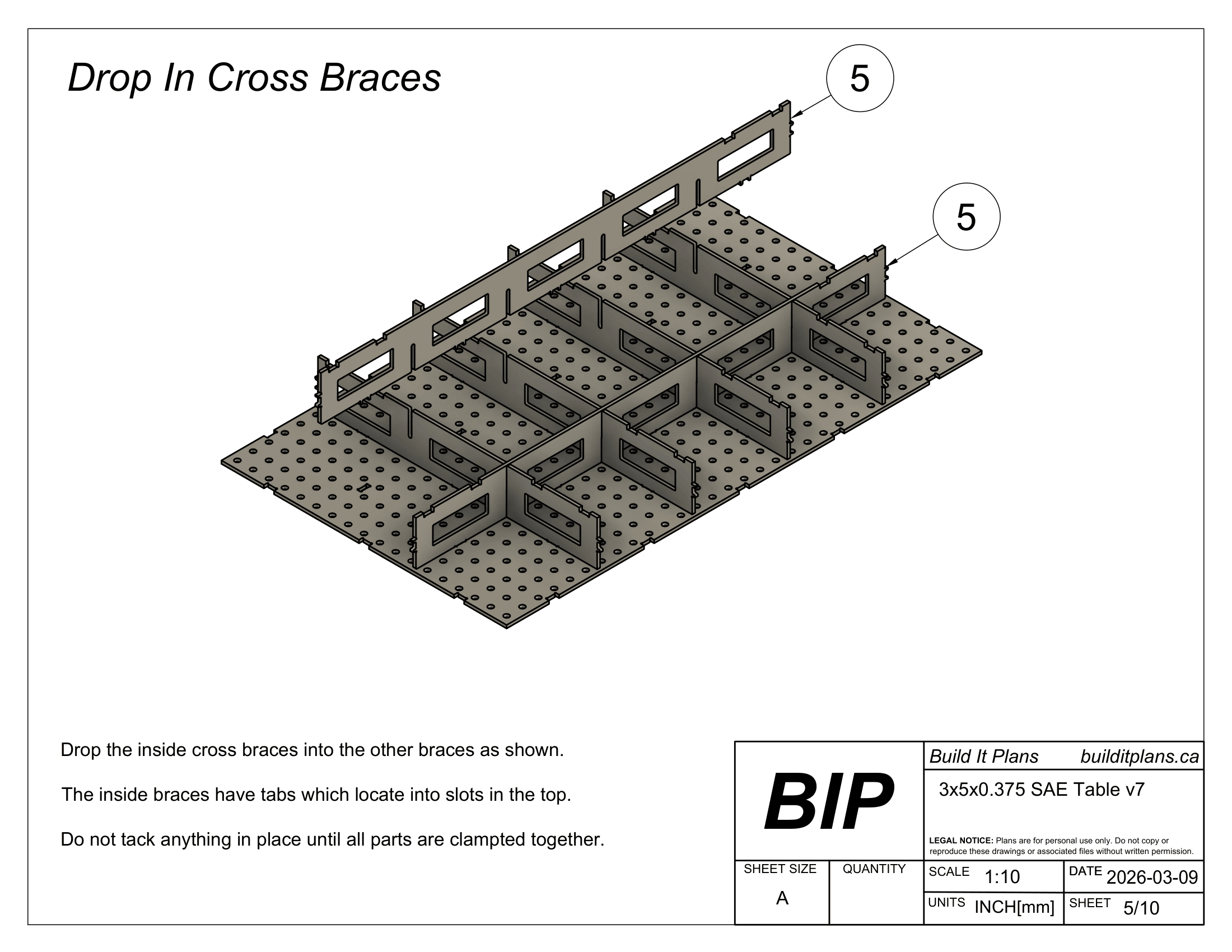 3x5 0.375" Welding Fixture Table Cut Files - 3/8" Steel Thickness
