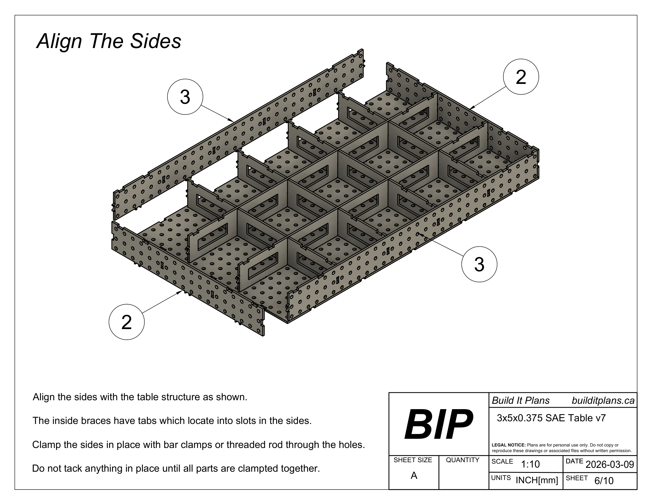 3x5 0.375" Welding Fixture Table Cut Files - 3/8" Steel Thickness