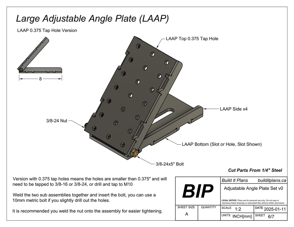 Adjustable Angle Plate DXF Bundle – Welding Fixture Tool Cut Files
