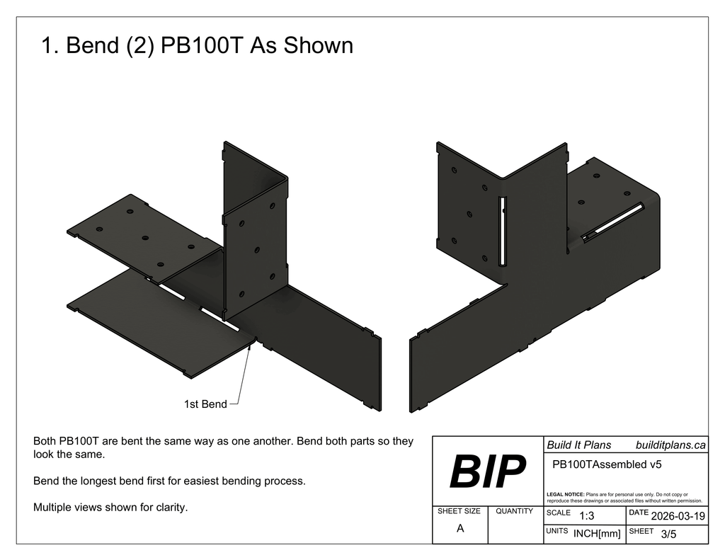 100mm Post Bracket DXF File Bundle - For 100x100mm Wood Posts