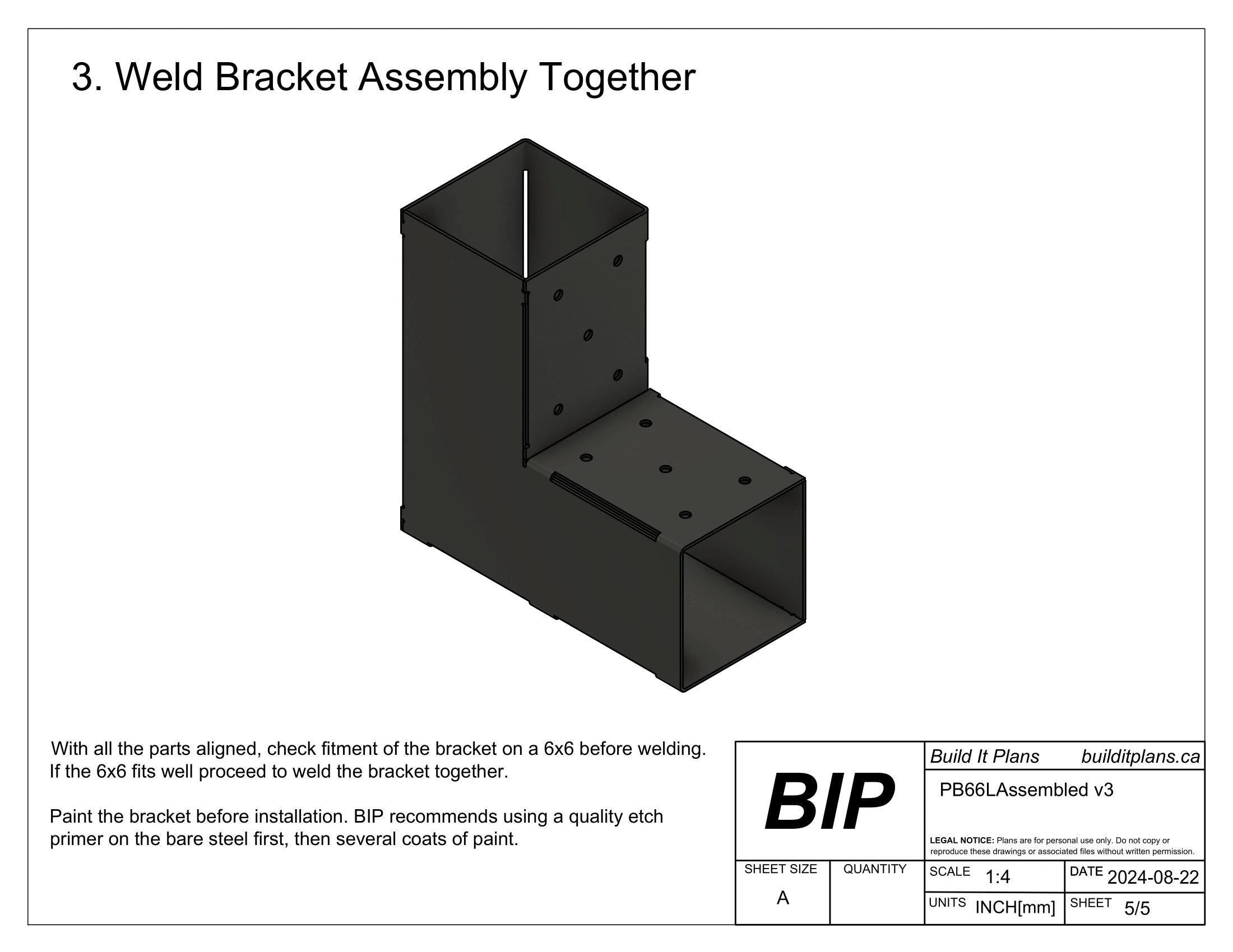 6x6 Post Bracket Bundle DXF Cut Files - FULL DIMENSION 6x6