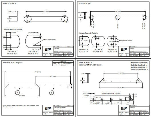 4'x8' Raised Garden Bed PDF Plans