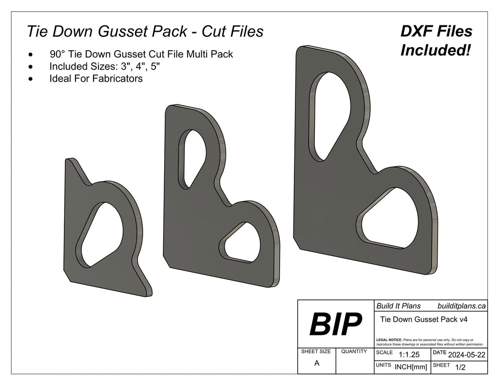 Gusset DXF Bundle - Corner, Spider Web, Tie Down And Flame Gusset Cut Files