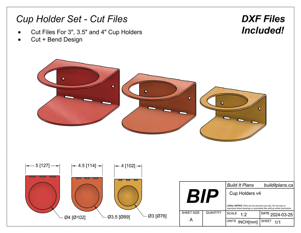 Universal Cup Holder DXF - Drink Holder Cut Files