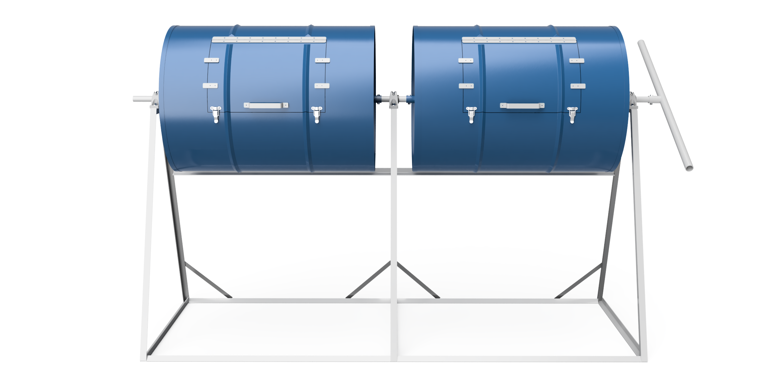 Twin Drum Composter Plans - DIY Dual 55 Gallon Steel Drum Composter