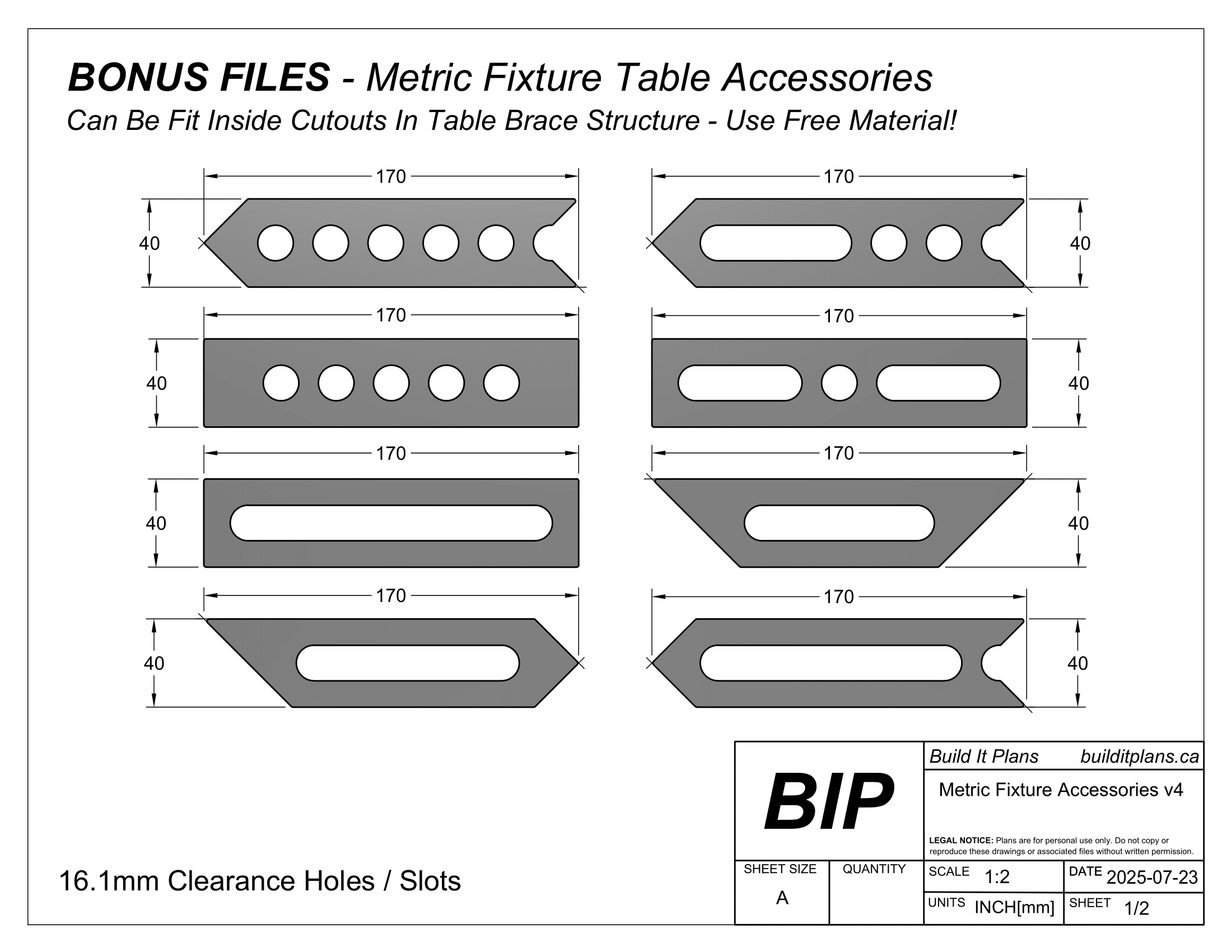 6mm Metric Welding Fixture Table DXF File Bundle - Fixture Table Cut Files + Plans
